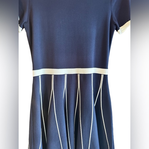 Shoshanna Navy & White Skater Dress. Size Medium. - Picture 3 of 3